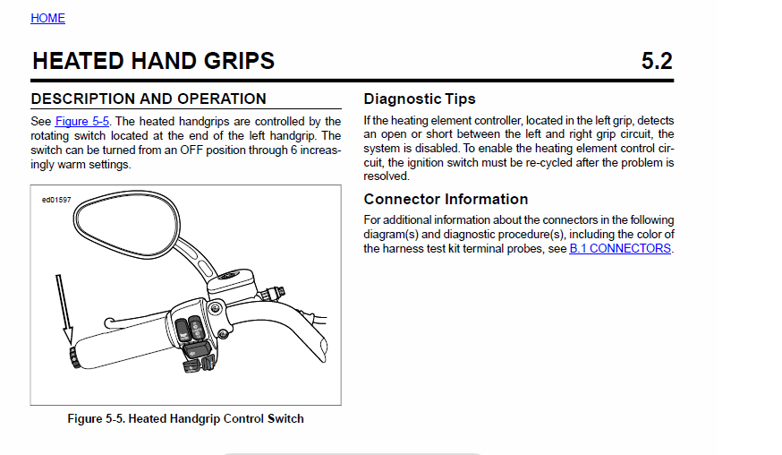 harley heated grips instructions
