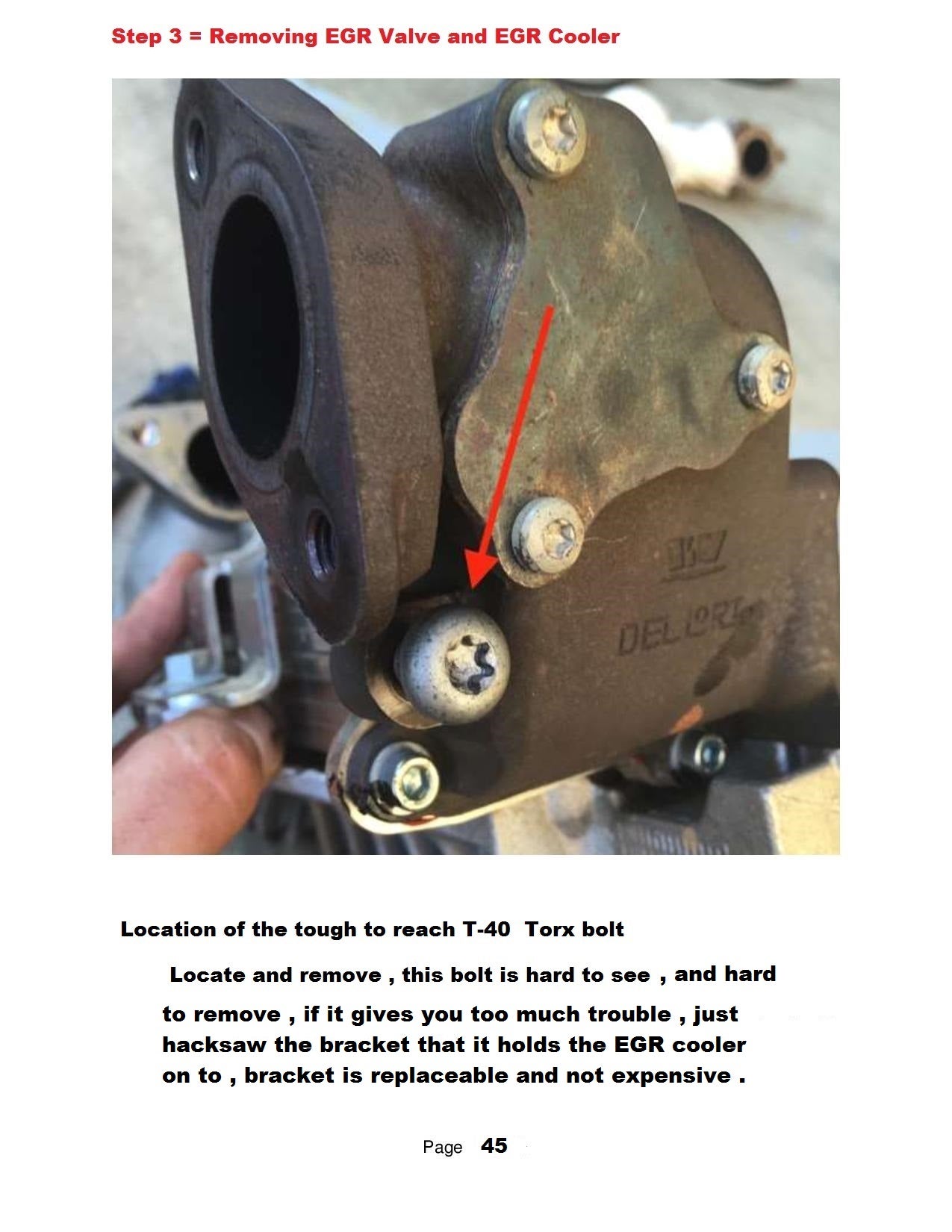 egr cooler replacement instructions