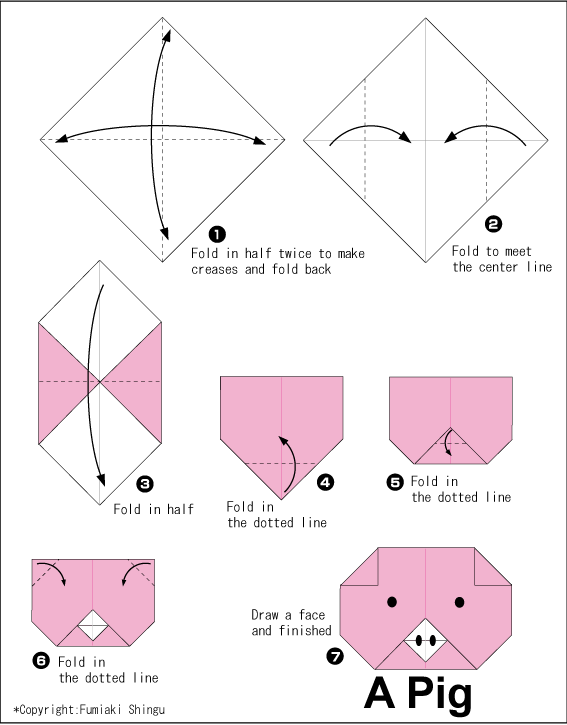 origami human face instructions