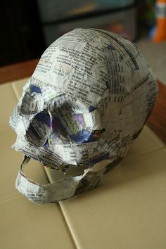 paper mache skull instructions