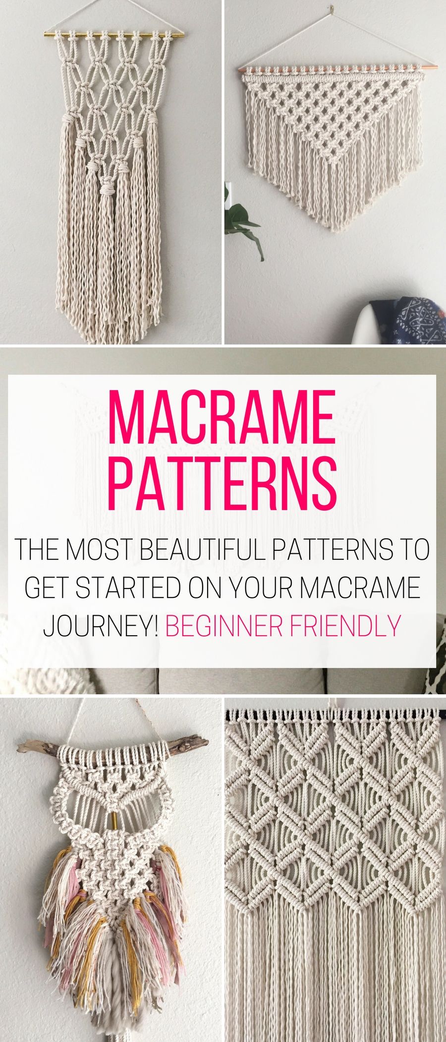 free macrame patterns and instructions wall hangings