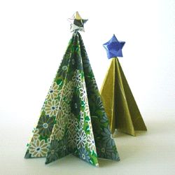 origami christmas tree instructions
