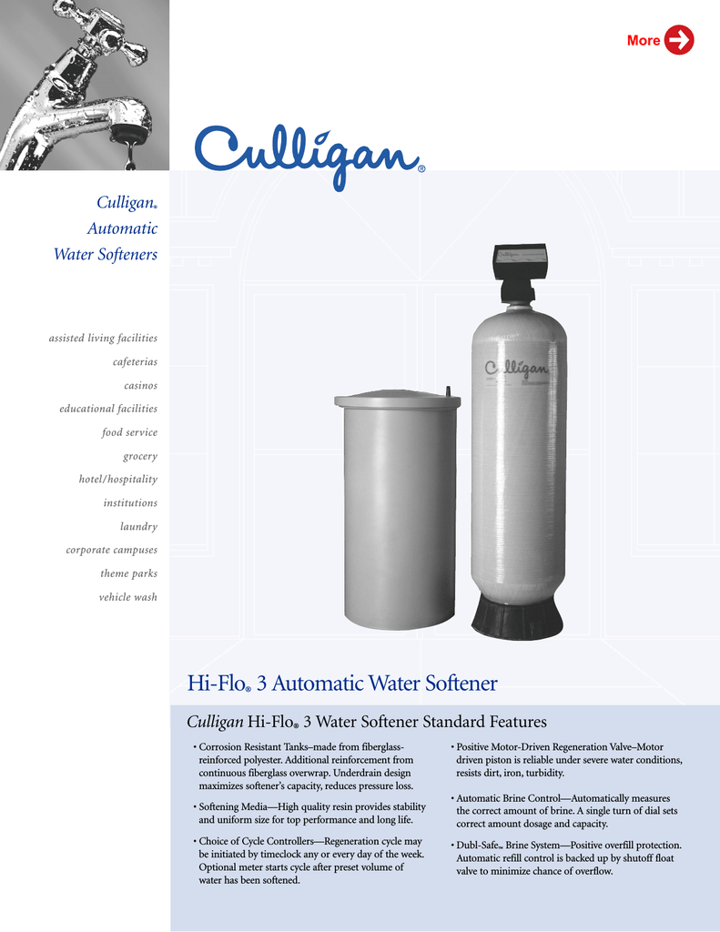 culligan water softener instruction manual