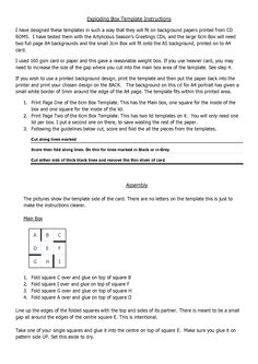 explosion box template instructions