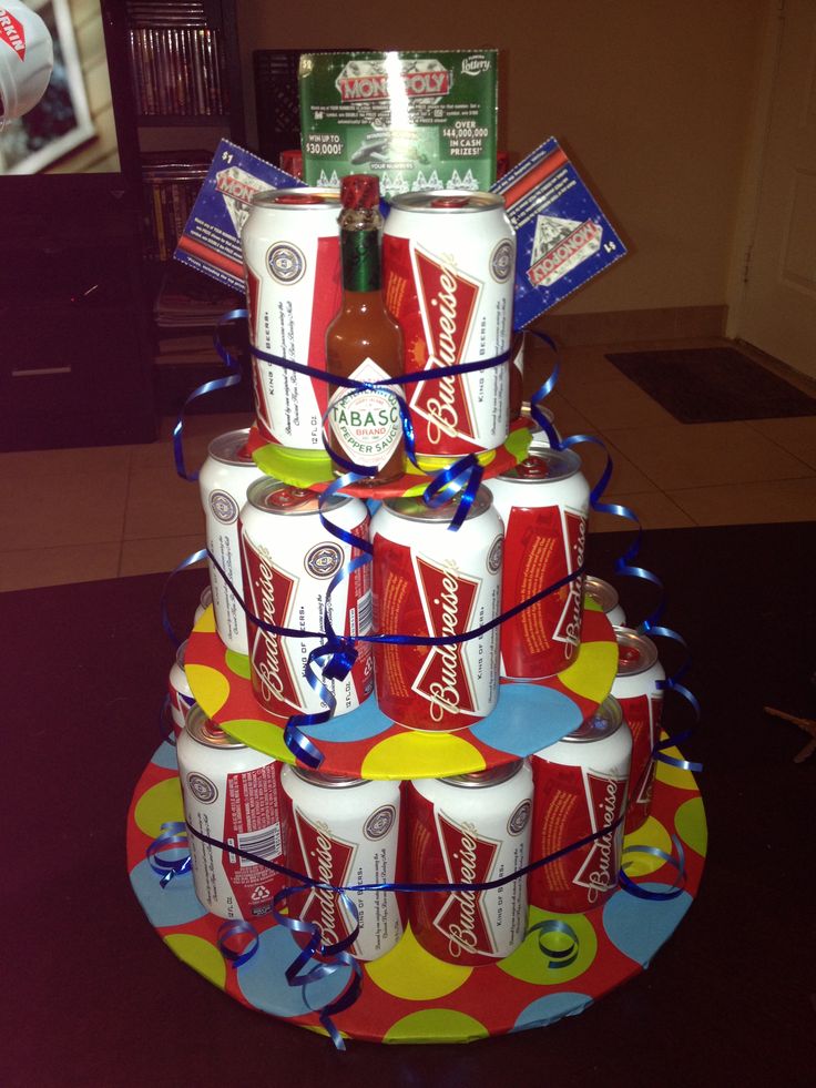 beer cake tower instructions