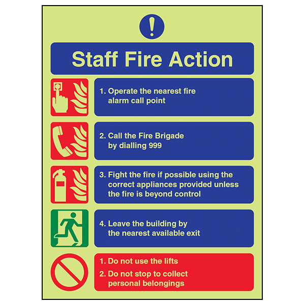 fire instructions for staff