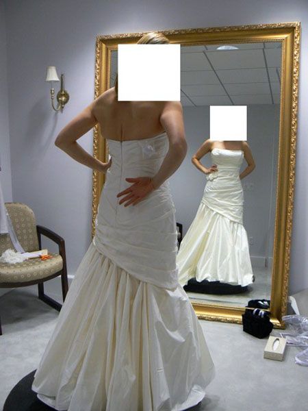 how to bustle a wedding dress instructions
