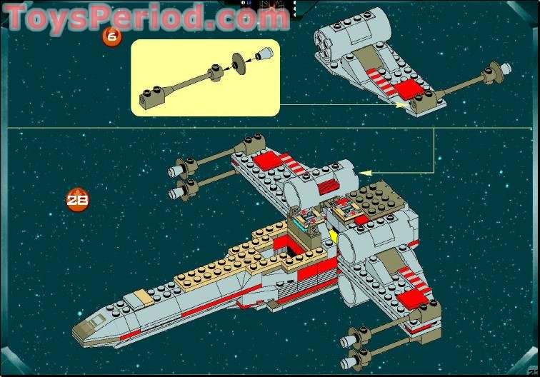 lego star wars red five x wing starfighter instructions