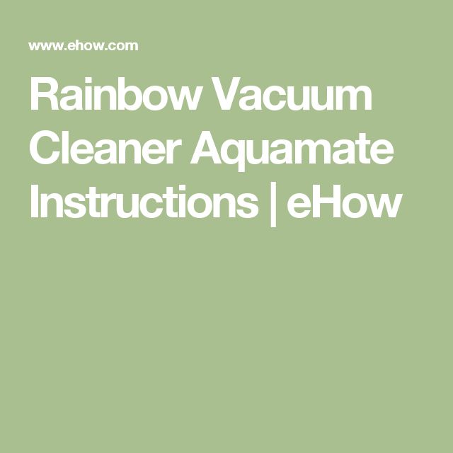 rainbow se aquamate instructions